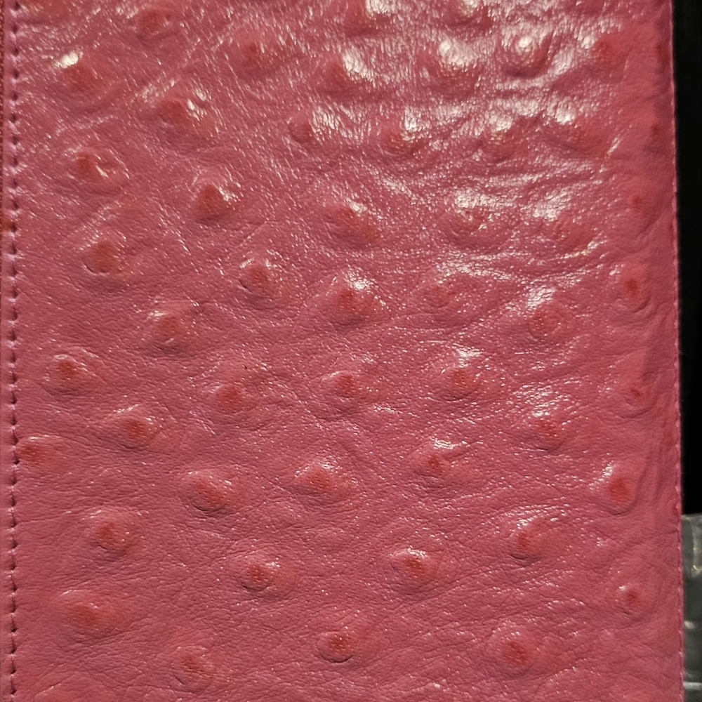 Textured Pink Leather Wallet